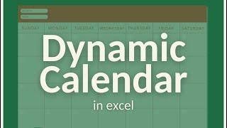 How to create a dynamic calendar in Excel | 1-minute tip