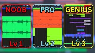 3 Levels of Music Production - Noob vs. Pro vs. GENIUS