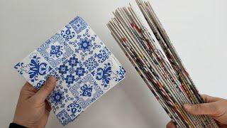 Great Idea with Napkin and Newspaper - How to Make Coasters with Newspaper