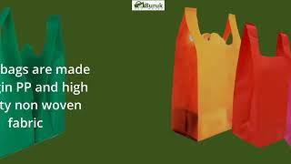 Buruk w-cut non woven bags or vest bags manufactured in Kenya  #MadeInKenya