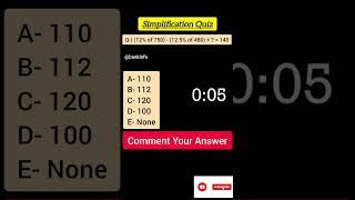 Simplification #13 |RRB Clerk IBPS Clerk #speedmaths #maths #quiztime #target #bankexams2024 #shorts