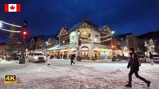 BANFF Canada ️ Winter Night Walk in Town