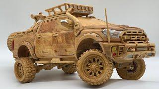 Wood Carving - FORD RAPTOR Special Edition - Woodworking Art