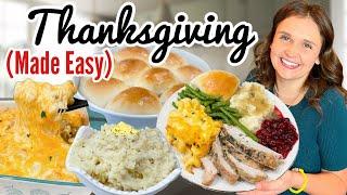 SUPER EASY THANKSGIVING DINNER | Affordable Turkey Meal + EASY Side Dishes | QUICK DELICIOUS RECIPES