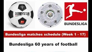 Bundesliga  Fixtures schedule 2023-2024 ( 1-17 )