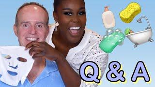 Q & A WITH MY HUSBAND, "GETTING TO KNOW HIM TAG" WHILE I GIVE HIM A FACIAL! | Fumi Desalu-Vold