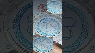 Blue Spiro Art Combination  #shortsviral #satisfying #shortfeed #trendingvideo #spirograph #howto