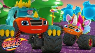 Blaze Camouflages Himself to HIDE from Candy Bears!  w/ Sparkle | Blaze and the Monster Machines