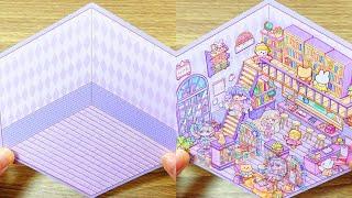 (ASMR) Decorate an Aki-chan Library 3D Stickers | Satisfying Relaxing Video #diy #asmr