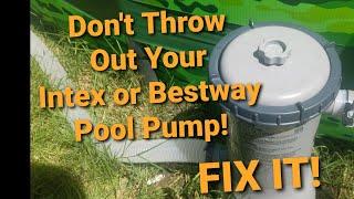 Don't Throw Out a Cheap Intex or Bestway Flowclear Pool Filter Pump! Also Saluspa Impeller Fix