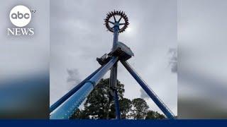 Amusement park ride leaves guests hanging upside down