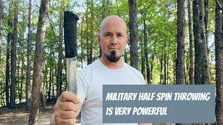 Military Half Spin Knife Throwing Tutorial