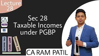 Lecture 28 : Sec 28 Taxable Incomes under PGBP