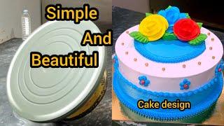 blueberry cake video how to make blueberry cake design simple cake and flower decoration