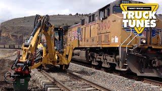 Hi-Rail Backhoe for Children | Truck Tunes for Kids | Twenty Trucks Channel