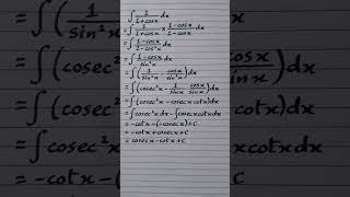 Integral of 1/(1+cosx) #shorts #integration #maths #trigonometry