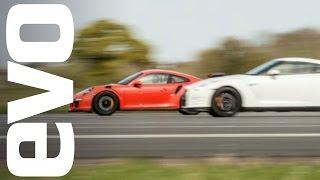 Nissan GT-R vs Porsche 911 GT3 RS - which is fastest? | evo DRAG BATTLE