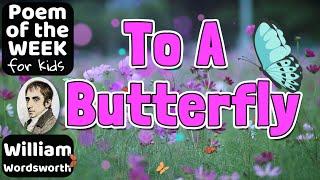 TO A BUTTERFLY by William Wordsworth | POEM OF THE WEEK read aloud for kids #poemoftheweek