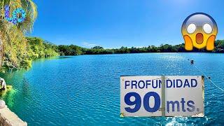 TIENE 90 METROS DE PROFUNDIDAD - CENOTE AZUL, BACALAR