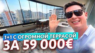 Большая 1+1 с видом на море за 59000€ Турция Мерсин район Арпачбахшиш