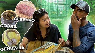 Provando COMIDAS EXÓTICAS em Hong Kong (GENITÁLIA DE BOI, CÉREBRO DE PORCO & SOPA DE COBRA)