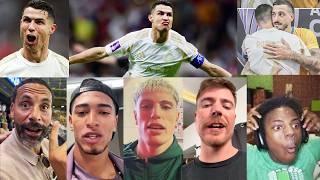 Famous Reaction On Ronaldo Scores 2 Amazing Goal!!| Al Nassr Vs Al Gharafa 3-1 Reaction