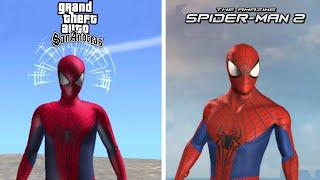 GTA San Andreas Spiderman Mod vs The Amazing Spider man 2 | Quick comparison!