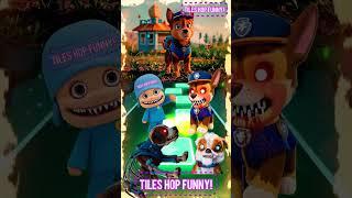 Paw Patrol Chase turns into a Skeleton x Coffin Dance | Tiles Hop EDM Rush #musicgame #coffindance