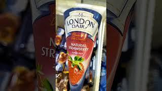 london Dairy #satisfying #yummy #icecream #strawberry #londondiary #ytshorts #mybloopers