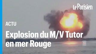 Mer Rouge : un navire grec explose et coule après des frappes de missiles Houthis