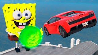 Car VS Portal Trap To Another Universe From Sponge Bob Square Pants | BeamNG Drive | BimTestCrash