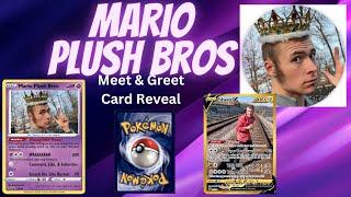 Announcement Mario Plush Bros June Meet & Greet information, reveal of Custom Pokémon Card set