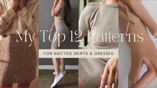 My top 12 patterns for knitted dresses and skirts this Fall & Winter