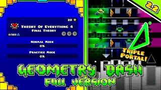 Theory Of Everything 4 (Final Theory) | Geometry Dash Full Version | ToE 2.2 By CrAliz & VieGier GD