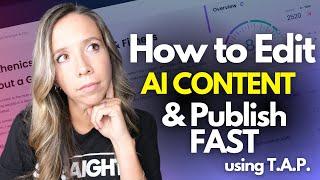 How to Edit RankWell Content Straight Out of AI Using TAP (FAST tutorial)