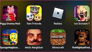 Five Nights at Freddys - MineCraft - Hello Neighbor - Ice Scream - Roblox - My Talking Tom & Friends