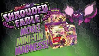 NEW! MORE Monday Mini Tin MADNESS! #pokemon  SCARLET & VIOLET SHROUDED FABLE Mini Tin Display Break!