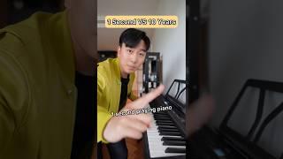 1 second vs 10 years playing piano #piano #aylex #beanie #chezile #pianocover #pianomusic