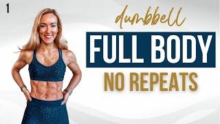  30 Min Full Body Workout at Home With Dumbbells | No Repeats | Fitness Finale Day 1