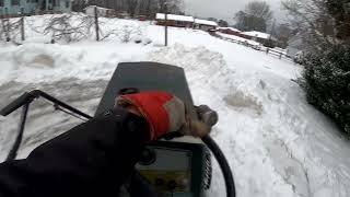 Sears  54 year old Tractor plowing Snow Garden tractor , #snow #gardentractor