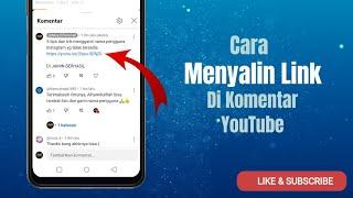 Cara Menyalin Link Di Komentar Youtube