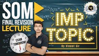 SOM Final Revision of IMP Topics  | Strength of Material IMP Question | Diploma | Vineet Tutorials