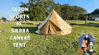 Teton Sports Sierra 16' Canvas Bell Tent Quick Set Up & Break Down