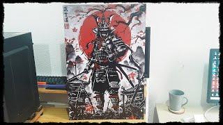 Comprei o Quadro Samurai Sakura Guerreiro japonês gueixa samurai