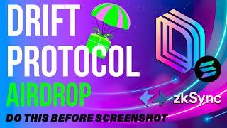 🪂The Most Underrated Airdrop in Crypto: Drift Protocol | ZKSync airdrop quest NFTs