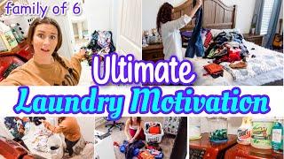 *ULTIMATE* LAUNDRY DAY 2022 || MOM OF 4 LAUNDRY ROUTINE ||  Laundry Motivation || Speed Cleaning