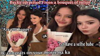 BECKY SURPRISED FREEN A BOUQUET OF TULIPS DURING RIDER MOVIE PREMIERE NIGHT! | #freenbeck