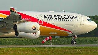 [FullHD] Air Belgium A343 (OO-ABB) Close Up Taxi+Take off at Munich Airport!