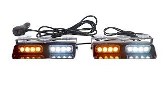 XRIDONSEN 2 in 1 Dash strobe lights Interior Windshield Hazard Warning Safety for trucks vehicles