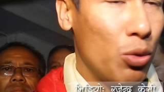 Former Football captain Sagar Thapa with journalists